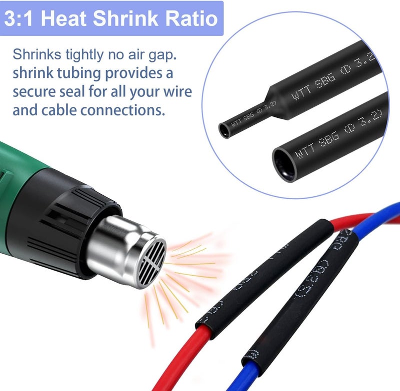 Twippo 6 Kit 16 AWG 3 Pin Connector Car Waterproof Wire Connectors 3 Pin Automotive Electrical Connectors Quick Disconnect 3 Way Wire Terminal Connector Plug and Heat Shrink Tubing Kit - Image 4